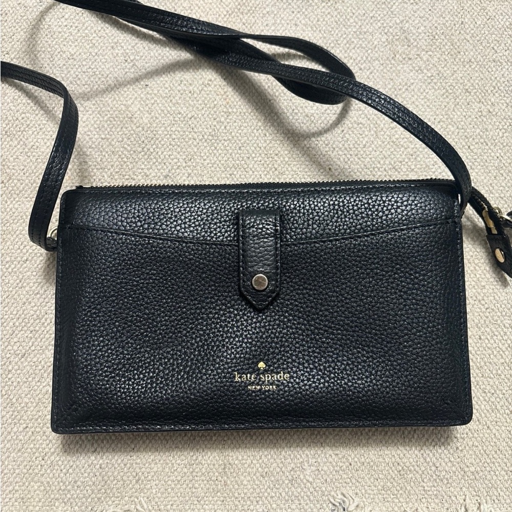Kate Spade Black Pebbled Leather Crossbody